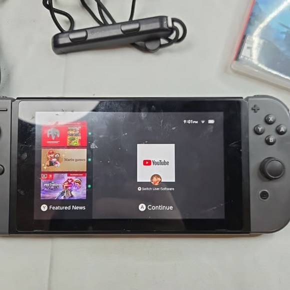 Nintendo Switch Console Bundle - Black and Red